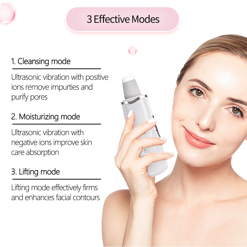 Rechargeable Ultrasonic Skin Scrubber and Blackhead Remover