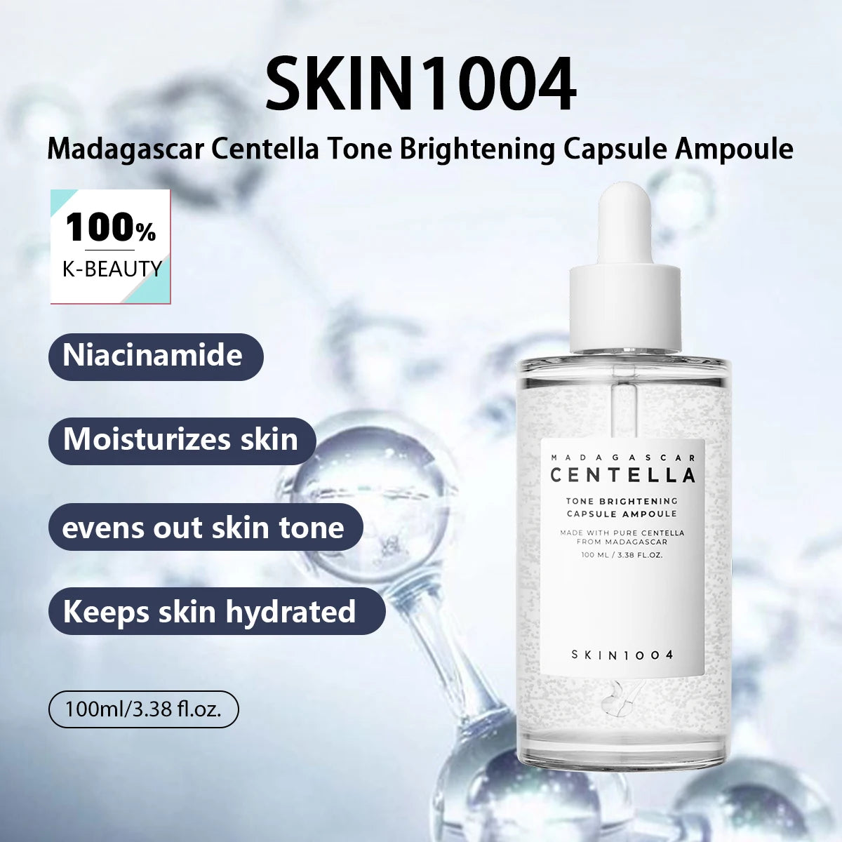 SKIN1004 Madagascar Centella Tone Brightening Capsule Ampoule,Luminous