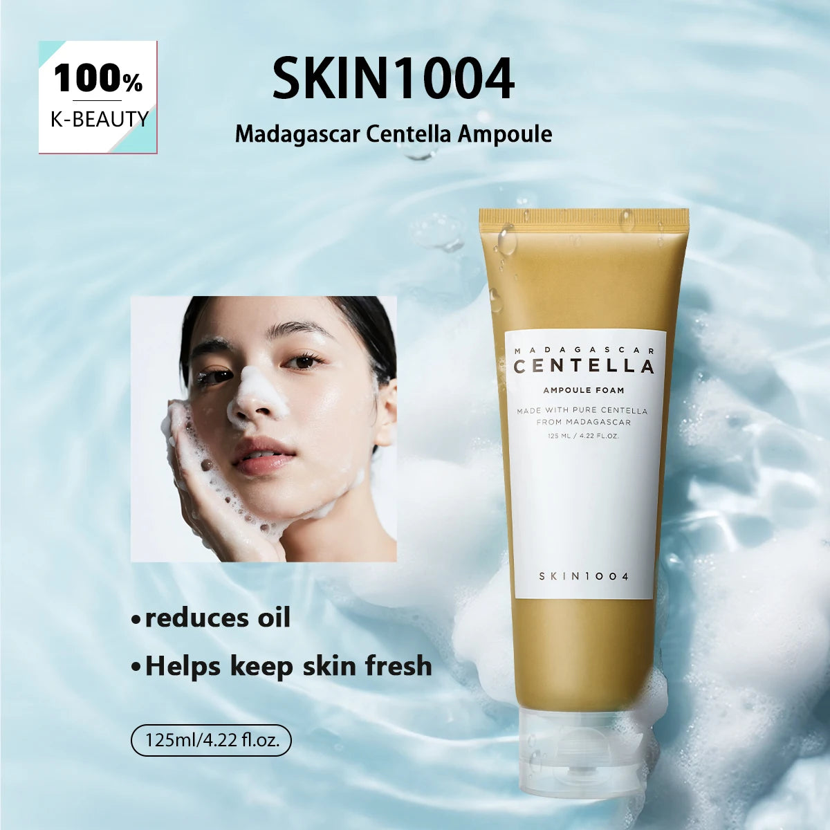 SKIN1004 Madagascar Centella Ampoule Foam,Comfortable Cleanse,Purifies